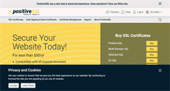 Desktop Screenshot of positivessl.com